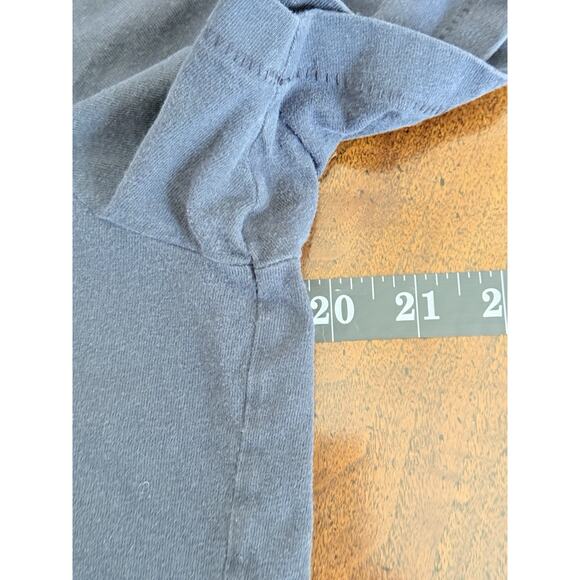 Abercrombie & Fitch Vtg T-Shirt Sz L 90s Y2k Mens Navy Blue Muscle Fit Spell Out - Picture 4 of 10